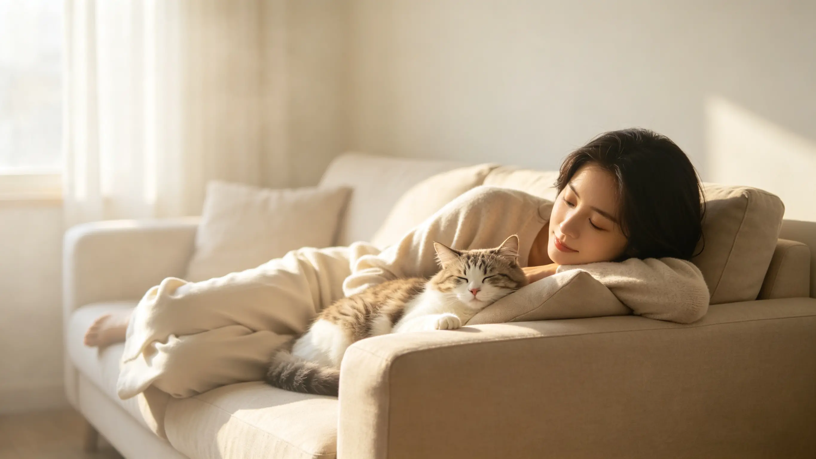 Professional woman with cat using TAILNTAIL smart pet water fountain in
modern home